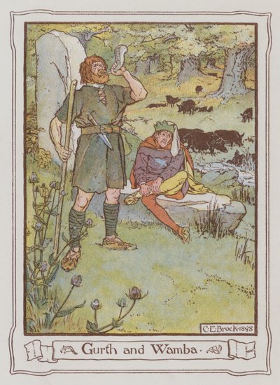 Ilustração para Ivanhoe por Sir Walter Scott de Charles Edmund Brock