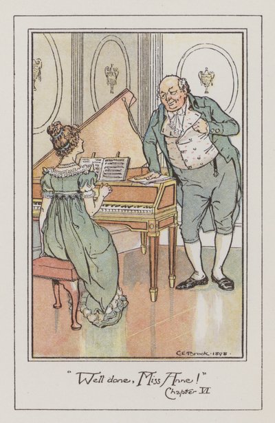 Ilustração para Persuasão (cor litho) de Charles Edmund Brock