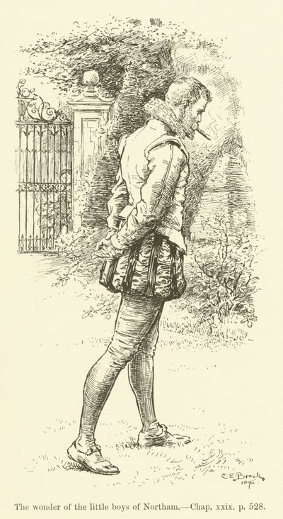 Ilustração para Westward Ho! de Charles Kingsley (gravura) de Charles Edmund Brock