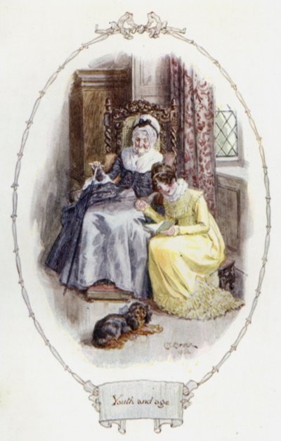 Juventude e idade (cor litho) de Charles Edmund Brock