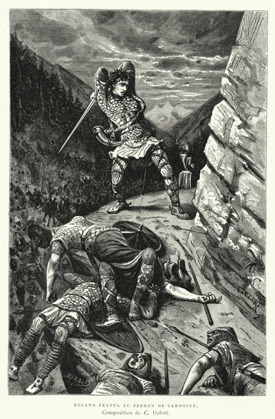 Roland Frappa Au Perron De Sardoine (gravura) de Charles Edouard Delort