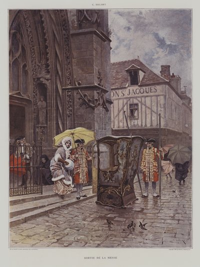 Sortie de la Messe (Deixando a Igreja depois da missa) de Charles Edouard Delort