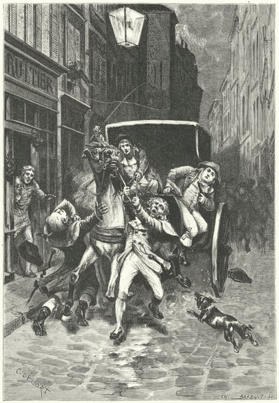 A prisão de Georges Cadoudal, conspirador bretão contra o regime revolucionário francês de Charles Edouard Delort
