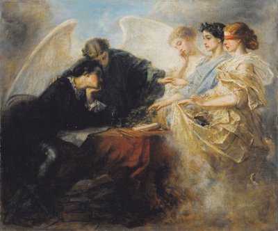 Jovem na encruzilhada, 1856 de Charles Edouard de Beaumont