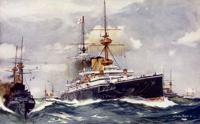 O majestoso. Emblemática do Esquadrão Canal, 1901 de Charles Edward Dixon