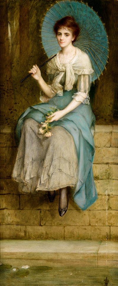 The Fountain (óleo sobre tela) de Charles Edward Halle