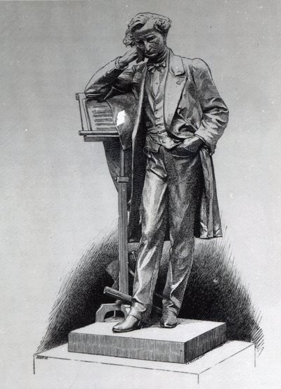 Hector Berlioz, depois da estátua de Alfred Lenoir na Praça Vintimille, Paris, 1886 de Charles Edward Wilson