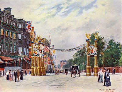 Piccadilly em junho de 1902 de Charles Edwin Flower