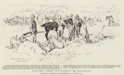 Acampamento de Cavalos de Compton na Kroonstad de Charles Edwin Fripp