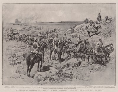Colunas de Munição do Howitzer com a Força de Lord Robert na Marcha da Frente de Charles Edwin Fripp