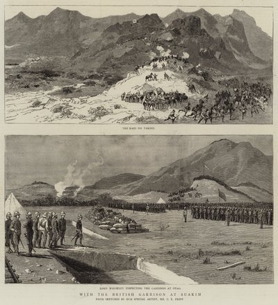Com a guarnição britânica em Suakim de Charles Edwin Fripp