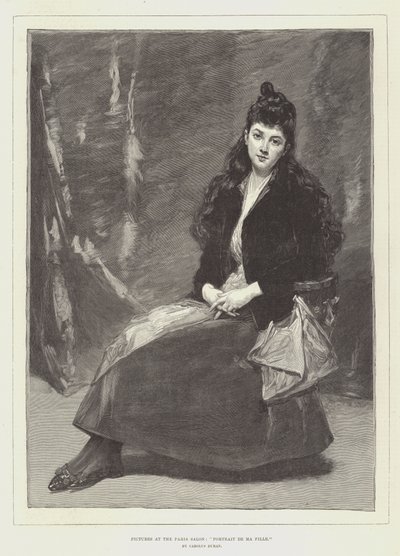 Fotos no salão de Paris, retrato da minha menina de Charles Emile Auguste Carolus Duran