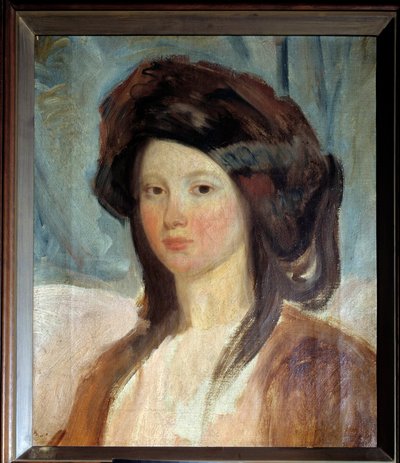 Retrato de Juliette Drouet (1806-1883), atriz e dona de Victor Hugo Pintura de Charles Emile Champmartin (1797-1883) Paris do século XIX, lar Victor Hugo de Charles Emile Callande de Champmartin