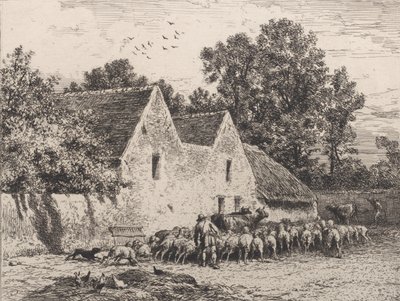 Uma Fazenda, 1864. de Charles Emile Jacque