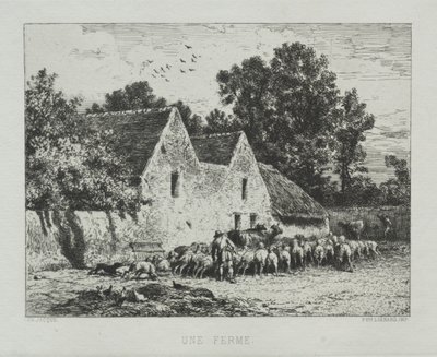 Uma casa de fazenda. de Charles Emile Jacque