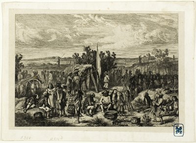 Um acampamento monarquista de Charles Emile Jacque