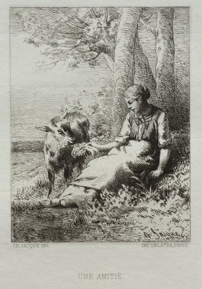 Afeição. de Charles Emile Jacque