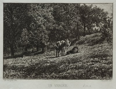 Um pomar de Charles Emile Jacque