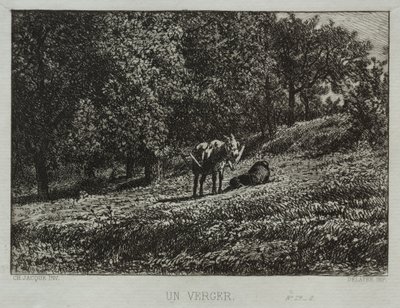 Um pomar. de Charles Emile Jacque