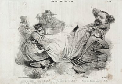 Desenho animado do dia: Não. 78, Um demoisellevivement disputado. de Charles Emile Jacque