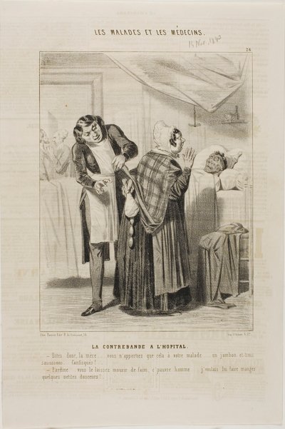 Contrabando no Hospital (ilustração 26) de Charles Emile Jacque