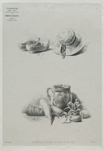 Curso de Desenho: No. 4 - Still Life. de Charles Emile Jacque