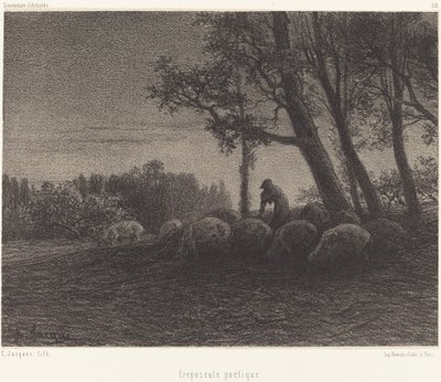Crepúsculo Poético de Charles Emile Jacque