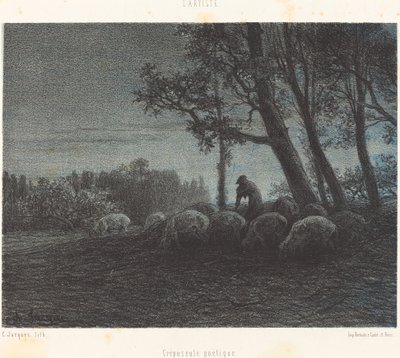 Crepúsculo Poético de Charles Emile Jacque