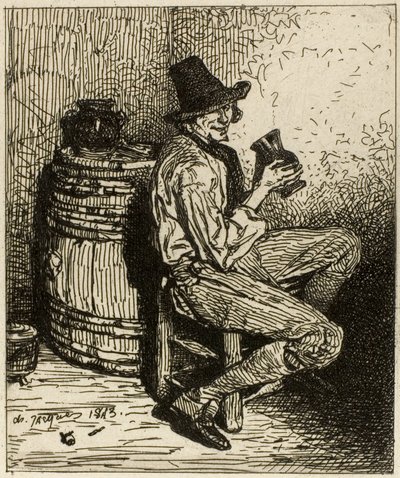 Bebedora de Charles Emile Jacque