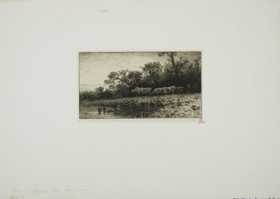 Paisagem noturna de Charles Emile Jacque
