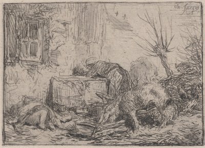 Quintal, c. 1845. de Charles Emile Jacque