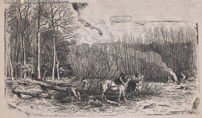 Fevereiro do Álbum de Assuntos Rústicos, 1859. de Charles Emile Jacque