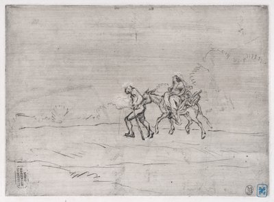 Fuga para o Egito, 1848. de Charles Emile Jacque
