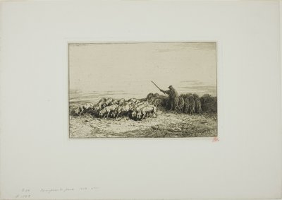 Rebanho de porcos de Charles Emile Jacque