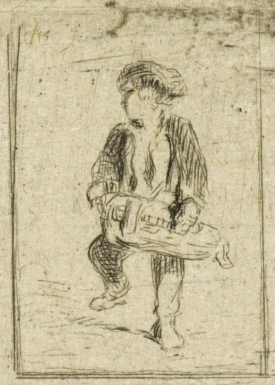 Jogador de Hurdy-Gurdy de Charles Emile Jacque