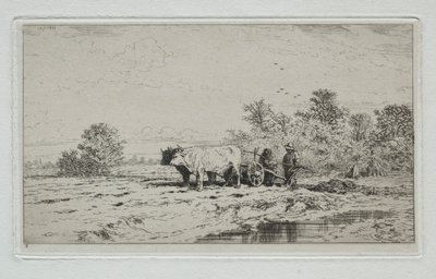 Paisagem, Trabalhadores, 1845. de Charles Emile Jacque