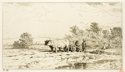 Paisagem com trabalhadores agrícolas de Charles Emile Jacque