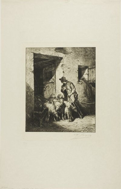 Deixar as ovelhas sair de Charles Emile Jacque
