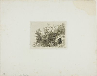 Homem sentado numa colina de Charles Emile Jacque