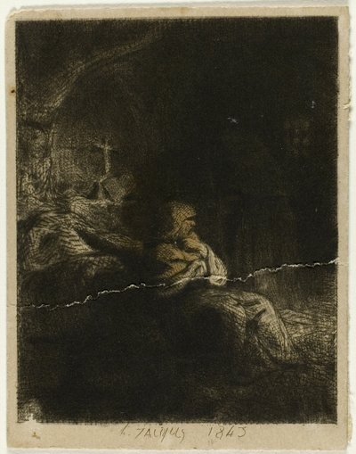 Monge em oração de Charles Emile Jacque
