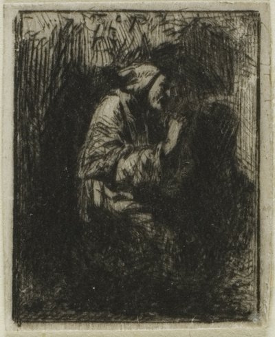 Monge em oração de Charles Emile Jacque