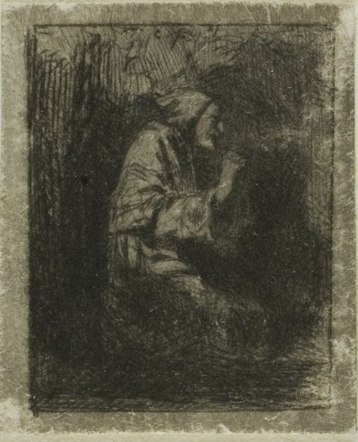 Monge em oração de Charles Emile Jacque
