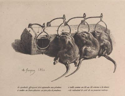 Ratoeira, 1860. de Charles Emile Jacque