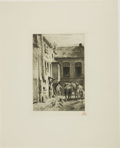 Pátio Parisiense de Charles Emile Jacque