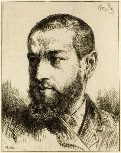 Retrato de J. J. Guifrey de Charles Emile Jacque