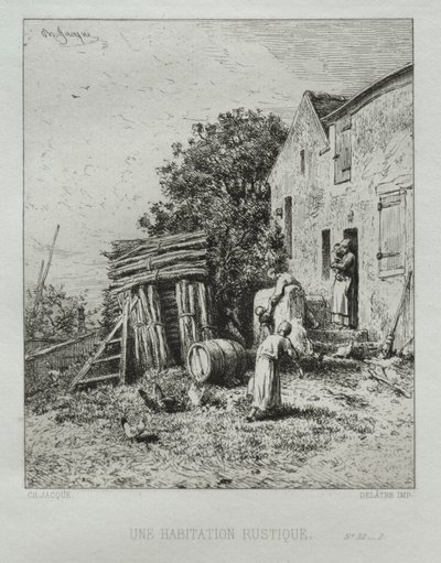 Casa Rústica. de Charles Emile Jacque