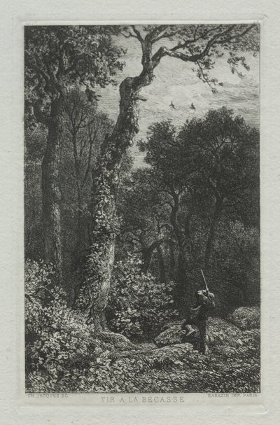 Atirando na galinhola. de Charles Emile Jacque