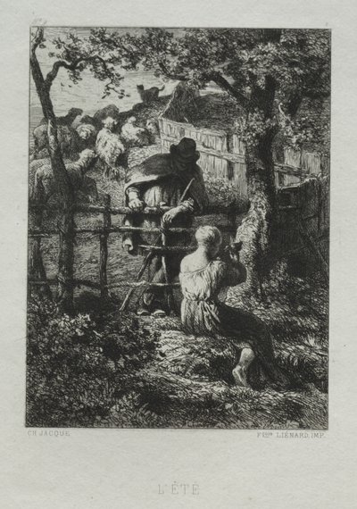 Dia de verão de Charles Emile Jacque