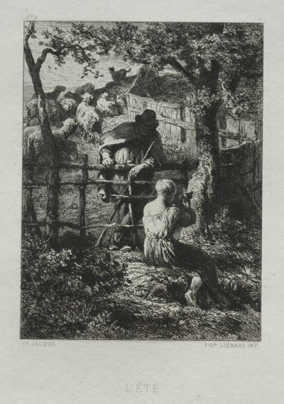 Dia de verão. de Charles Emile Jacque