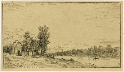 As margens de um rio de Charles Emile Jacque